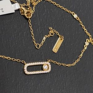 NWT! Messika Gold over Silver necklace